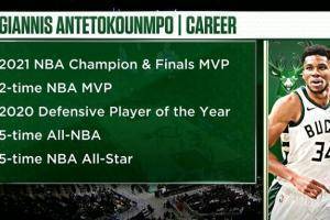 雄鹿转播侧晒文字哥哥履历: 2021年FMVP 2次MVP