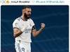 本泽马社媒发文庆祝胜利:皇马继续前进!Hala Madrid