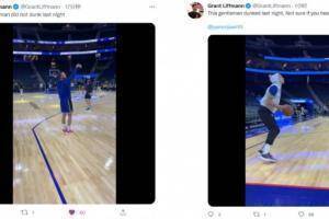 勇记嘲笑热身库：这位绅士昨天没有灌篮