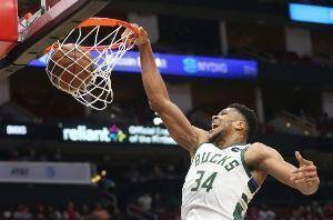 字母哥第五场单人比赛至少40分15板5助是ABA和NBA合并以来排列最多的