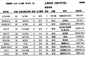 青岛vs申花首发:新援巴杜首发,申花全华班出战