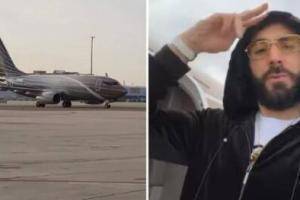 壕!本泽马乘波音737私人飞机度假