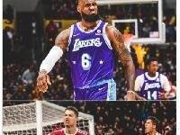 ESPN晒图:37岁詹姆斯一周两次50+ 37岁C罗上演帽子戏法