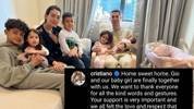 小女儿首次出镜👶C罗晒全家福感谢支持:我们家感受到爱和尊重