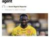 外媒Score Nigeria报道,瑞超锋霸摩西...