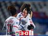 在昨晚结束的法女甲比赛中，里昂女足3-0战胜兰斯...