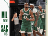 NBA战报:字母哥38+18,米德尔顿32+8,雄鹿128-115轻取国王